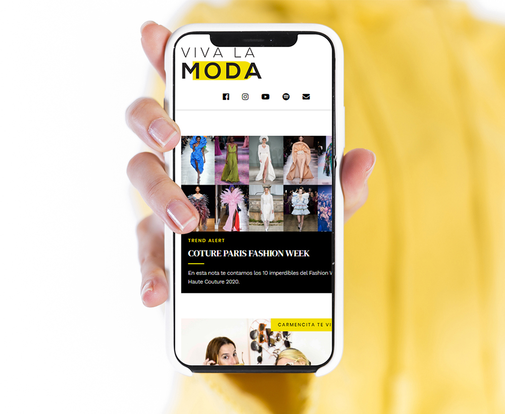 Design and programming of the blog for Viva la Moda.