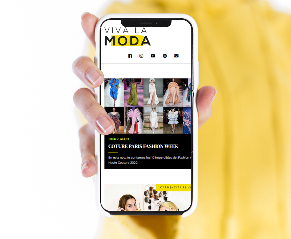 Diseño y programación de blog para viva la moda
