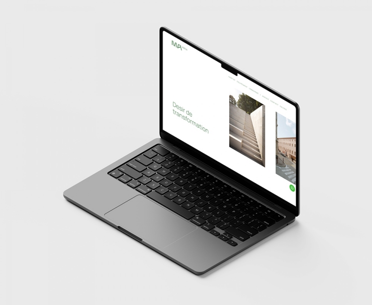 Programación y maquetado web con scroll horizontal.