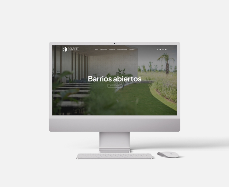Dise&ntilde;o y programaci&oacute;n de sitio web a medida para Rossetti Desarrollos
